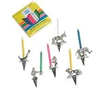 Pewter Birthday Candleholders - 6 Circus Characters : Pink