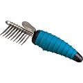 Master Grooming Tools Steel 9-blades Dematting Ergonomic Pet Comb With Rubber Handle by PetEdge Dealer Services