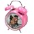 Zeon Wacky Waker Pig Twin Bell Alarm Clock with Actual Pig Oinking,  Pink Case with Enamel Finish