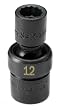 SK 33432 3/8-Inch-Inch Drive 12 Point Swivel High Visibility Impact Socket - 12MM