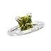 0.23 ct. Yellow - I1 Princess Cut Diamond Solitaire Ring