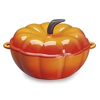 Innova Color Castmodel Porcelain Enameled Cast Iron Pumpkin Covered Casserole