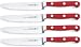 Kitchen & Housewares : Mundial 5100 Series 4-Piece 5-Inch Steak Knife Set with Serrated Edge, Red