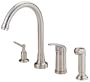 Danze D409012SS Melrose Single Handle Kitchen Faucet with Matching Side Spray and Soap and Lotion Dispenser, Stainless Steel
