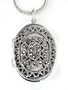 Sterling Silver Large Oval MARCASITE Locket Pendant