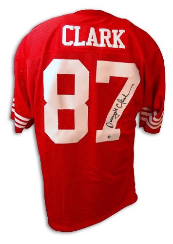 Dwight Clark Hand Signed 49ers NFL Throwback Jersey