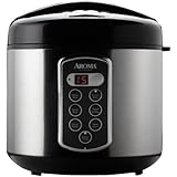 Aroma Professional 20-Cup (Cooked)  (10-Cup UNCOOKED) Digital Rice Cooker and Food Steamer, Stainless Steel Exterior (ARC-2000SB)