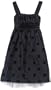 Ruby Rox Girls 7-16 Velvet Dot Dress,Black,10