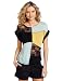 Awake Couture Women's Color Block Lace And Bead Embellishment Top, Multi, Large