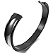 Men,Women's Stainless Steel Bracelet Bangle Cuff Black Polished