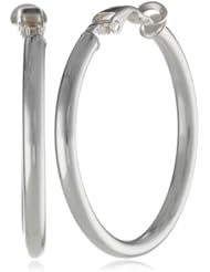 Sterling Silver Polished Clip Hoop Earrings