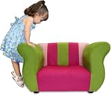 Fantasy Furniture Fancy Microsuede Chair, Pink/Green