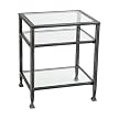 Distressed Metal End Table - Black