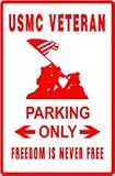 USMC VETERAN PARKING sign st marine retire