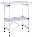 Ming's Mark TA-8102 28 X 15 X 30 Two Shelf Aluminum Folding Table