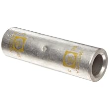 Morris Products 93238 Long Barrel Compression Splice, Aluminum, Yellow Color Code, 750mcm Wire Range