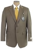 Review Ralph Lauren  / Ralph Lauren Mens Single Breasted 2 Button Solid Taupe Wool Suit - Size 40S