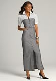 metrostyle 2-in-1 Chambray Shirtdress
