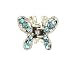 Apparel : Hair Clip - Butterfly - Aqua AB Crystals (57)