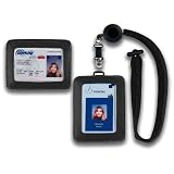 Neck ID Holder in Black by Lewis N. Clark