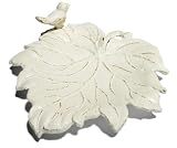 Outdoor Living : Strathwood Lotus-Shaped Ground-Level Birdbath with White and Rust Finish