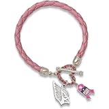 Logoart Arizona Cardinals Breast Cancer Awareness Pink Rope Bracelet