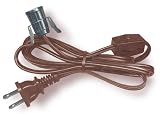 Review National Artcraft  / Lamp Cord Has Clip-In Socket, End Plug And Rotary Switch. 6 Ft. Brown (Set Of 10)