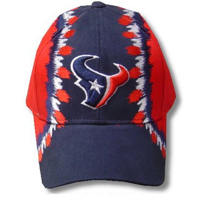 NFL OFFICIAL HOUSTON TEXANS RED NAVY BLUE CAP HAT ADJ