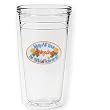 Garden Sign - Wildflowers - 12 oz Slimline Insulated Beverage Tumblers, Clear