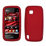 Premium Red Silicone Gel Skin Cover Case for Nokia Nuron 5230 [Accessory Ex ....