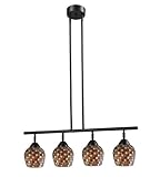 IMAGE OF Celina 4-Light Linear In Dark Rust And Multi Fusion Glass