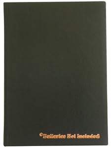 Embossed "Batteries Not Included" Journal Diary, Hard Cover, Lined