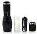 Veeki Zoomable Scalable LED Flashlight Cree-xml T6 Waterproof Flashlight 900 Lumen Cree XML T6 Tactical Torch Glim Lantern with 2* 18650 Rechargeable Battery and 18650 Channel Charger
