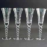 24% CRYSTAL BUBBLES CHAMPAGNE FLUTE GLASSES