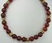 Amber Necklaces 15mm Carnelian with Gold Indian Beads Beaded Necklace 18 Long