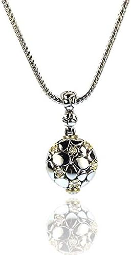 Designer Inspired Gold and Silver Two-tone Pearl Necklace Fashion Jewelry