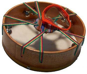 Tambourine with Goat Skin and Bells