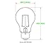 Bioluz LED Dimmable Filament A19 4.5w = 40 Watt Equivalent Soft White (2700K) Light Bulb 6-Pack UL Listed