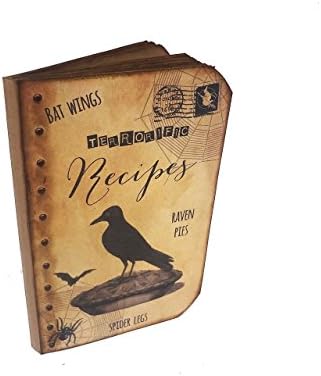 Wiccan Recipe Journal, Halloween Recipe Book, Spell Book, Halloween Decor, Kitchen Witch