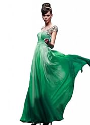 Chiffon/Taffeta/Tulle Crystal Beaded Crystals Lace Applique   Ball Gown Prom Dress/Wedding Dress 