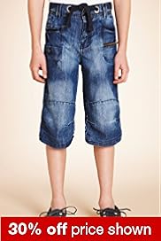 Cotton Rich Zip Denim Shorts