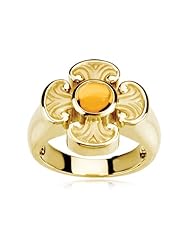 14K Yellow Gold and Citrine Maltese Cross Ring