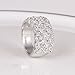 Fashion Plaza Ring Cz Use Austrian Crystal Engagement Wedding Bride Ring R238