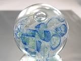 Murano Design Mouth Blown Glass Art Random Bubble Handmade Art Glass Paperweight Pw-221