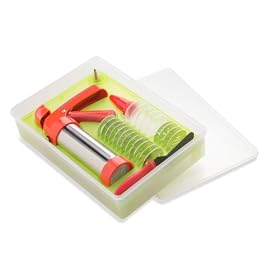 Buy Kuhn Rikon Stainless Cookie Press and Decorating Set with Storage Box now!