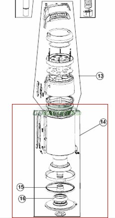 Hoover Whisper Cyclonic Upright Model U5184-900 Dirt Cup Seal, Hoover Part Number 59156515