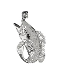 Clevereves 14K White Gold Pendant Bass 9.3 - Gram(s)
