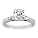 .50 Ct Asscher Diamond Ring with Side Stones