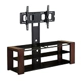Walker Edison 60-Inch Cayenne TV Stand with Removable Mount, Espresso