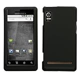 Black Phone Protector Cover(Rubberized) for MOTOROLA A955 (Droid 2), MOTORO ....